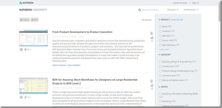 Autodesk University London 2019 Classes Posted