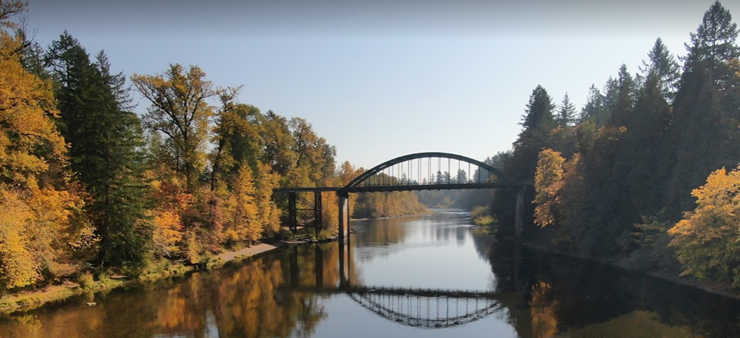 Clackamas River in the Fall