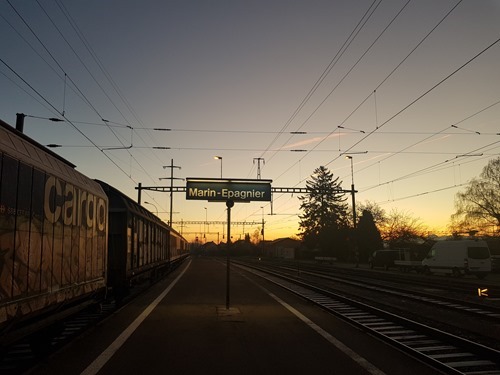 Catching the train