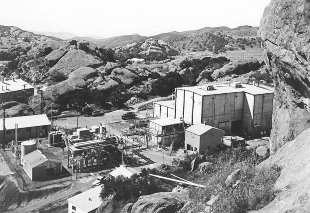 Not where you were expecting America’s biggest nuclear accident? The Sodium Reactor Experiment (SRE) was one of 10 nuclear reactors in Area IV of the Santa Susanna Field Laboratory near Los Angeles. (Image courtesy of ACMELA.org)