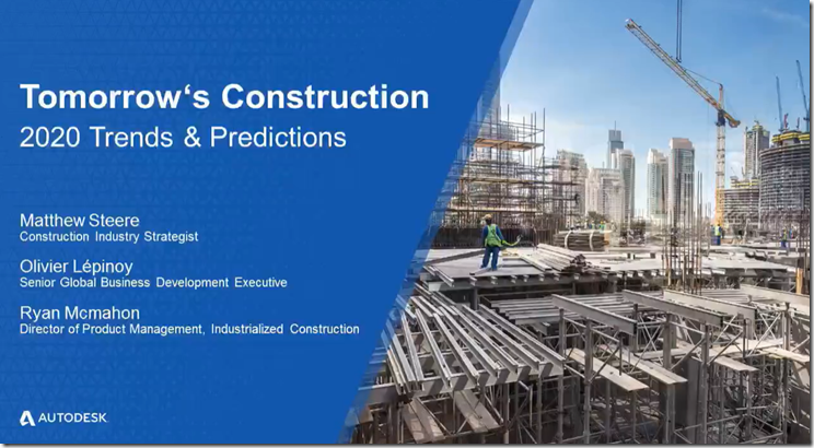 Tomorrow's Construction: 2020 Trends and Predictions Webinar