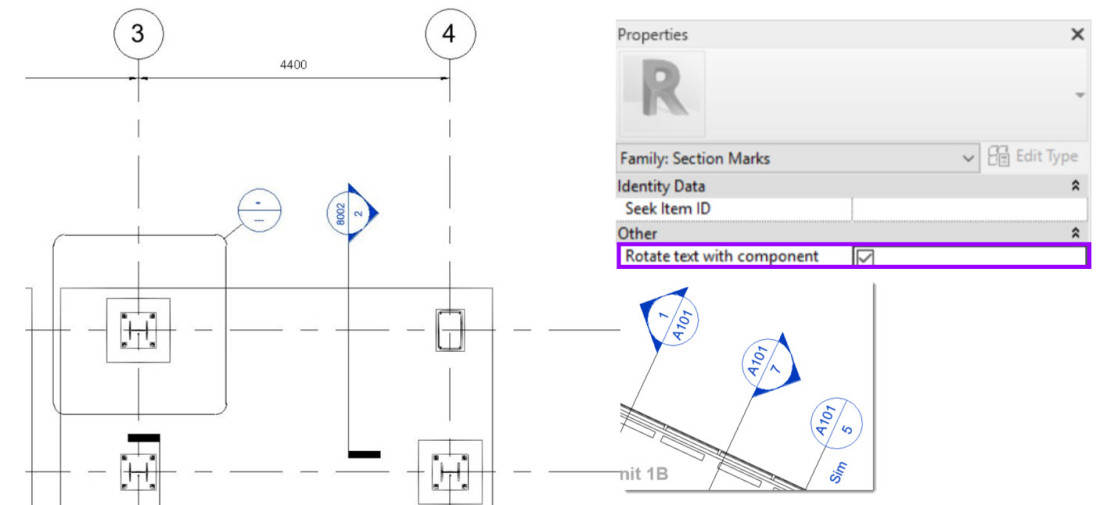 Revit 2021 - Rotating Section Heads