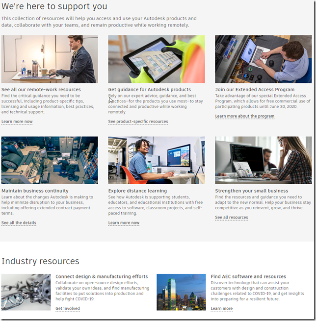 Autodesk COVID-19 Resource Center