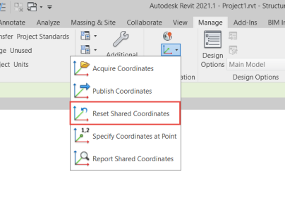 Reset Shared Coordinates