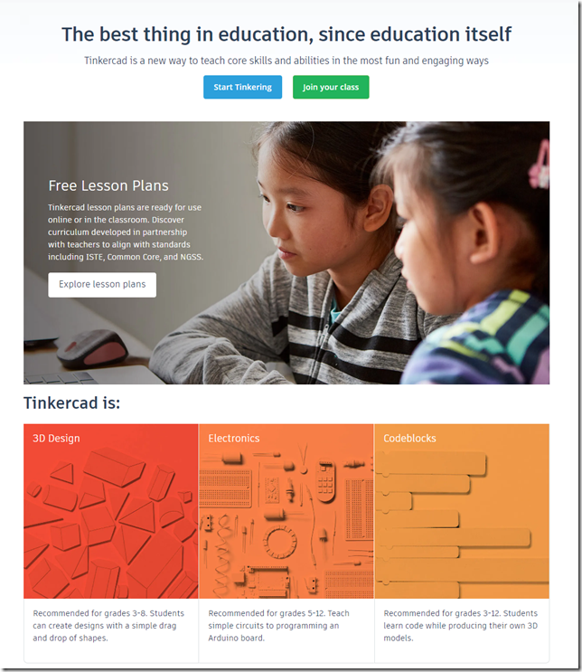 Tinkercad Lesson Plans for Teachers