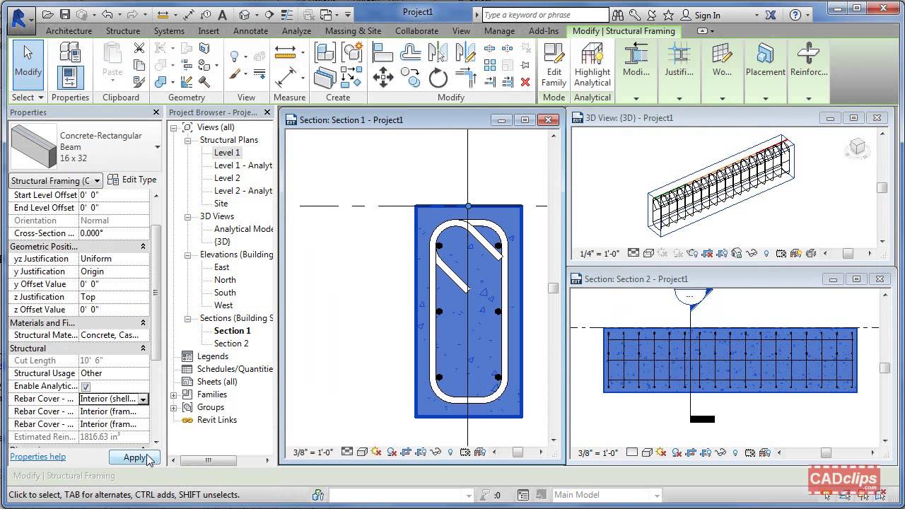 REVIT Structural Rebar Cover Tutorial CADclip Revit news