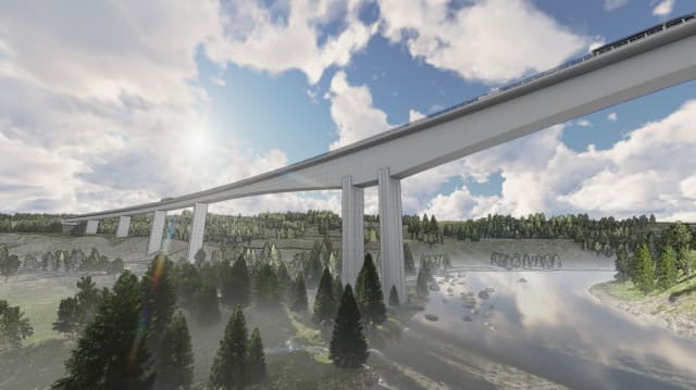 Overall Winner: the Randselva Bridge – Norway. Submitted by Sweco Structural Engineering, PNC. (Picture courtesy of Trimble.)