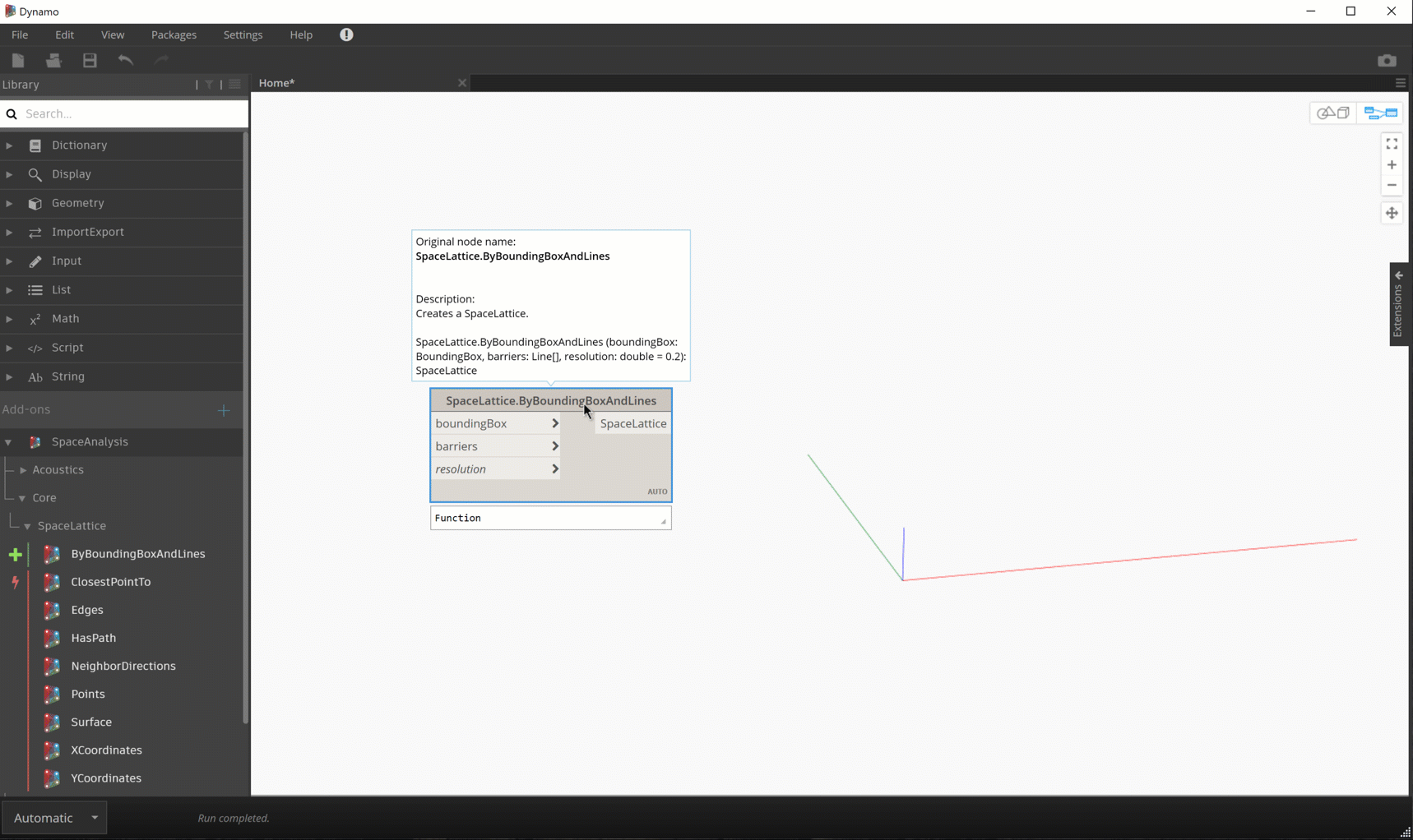 Additional SpaceAnalysis help