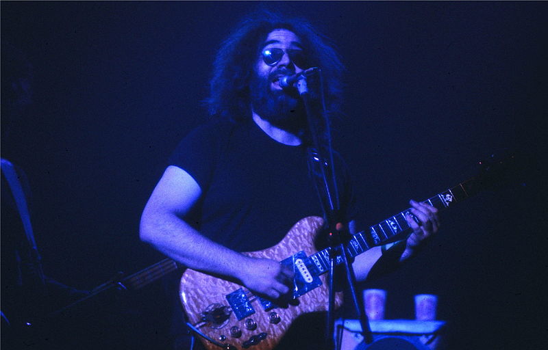 Wikimedia: Jerry Garcia, Grateful Dead, May 10 1980, Hart Civic Center, New Haven, CT.