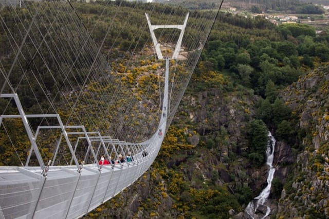 516 Arouca hangs nearly 600 feet above the ground and is the world’s longest pedestrian suspension bridge. (Image credit: Reuters/Violeta Santos Moura.)