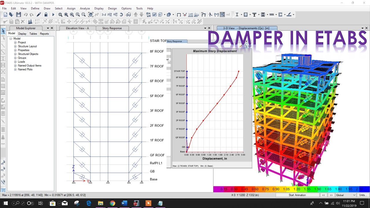 Modeling Fluid Viscous Damper in Etabs Introduction to Dampers