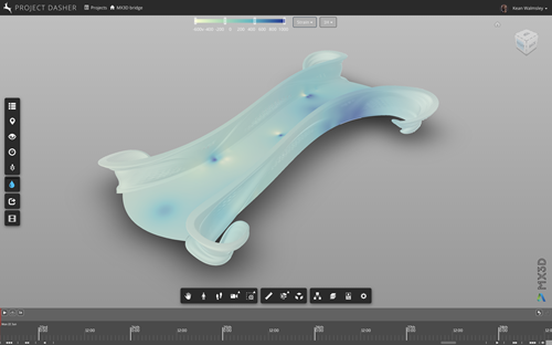 Shaded MX3D bridge