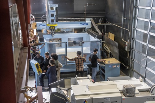 Working in the CNC Machine Shop at the Autodesk San Francisco Technology Center. 