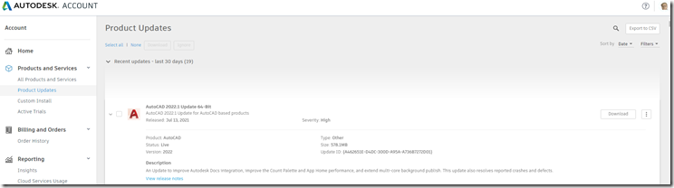 AutoCAD 2022.1 and AutoCAD LT 2022.1 Updates Available