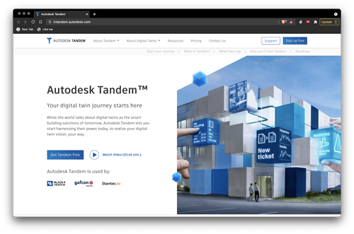 New Tandem landing page