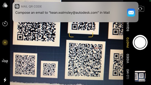 Scanning a QR code