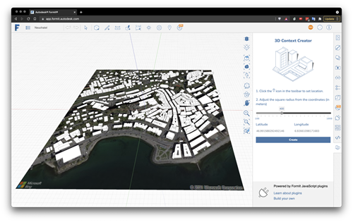 Neuchâtel downtown in FormIt