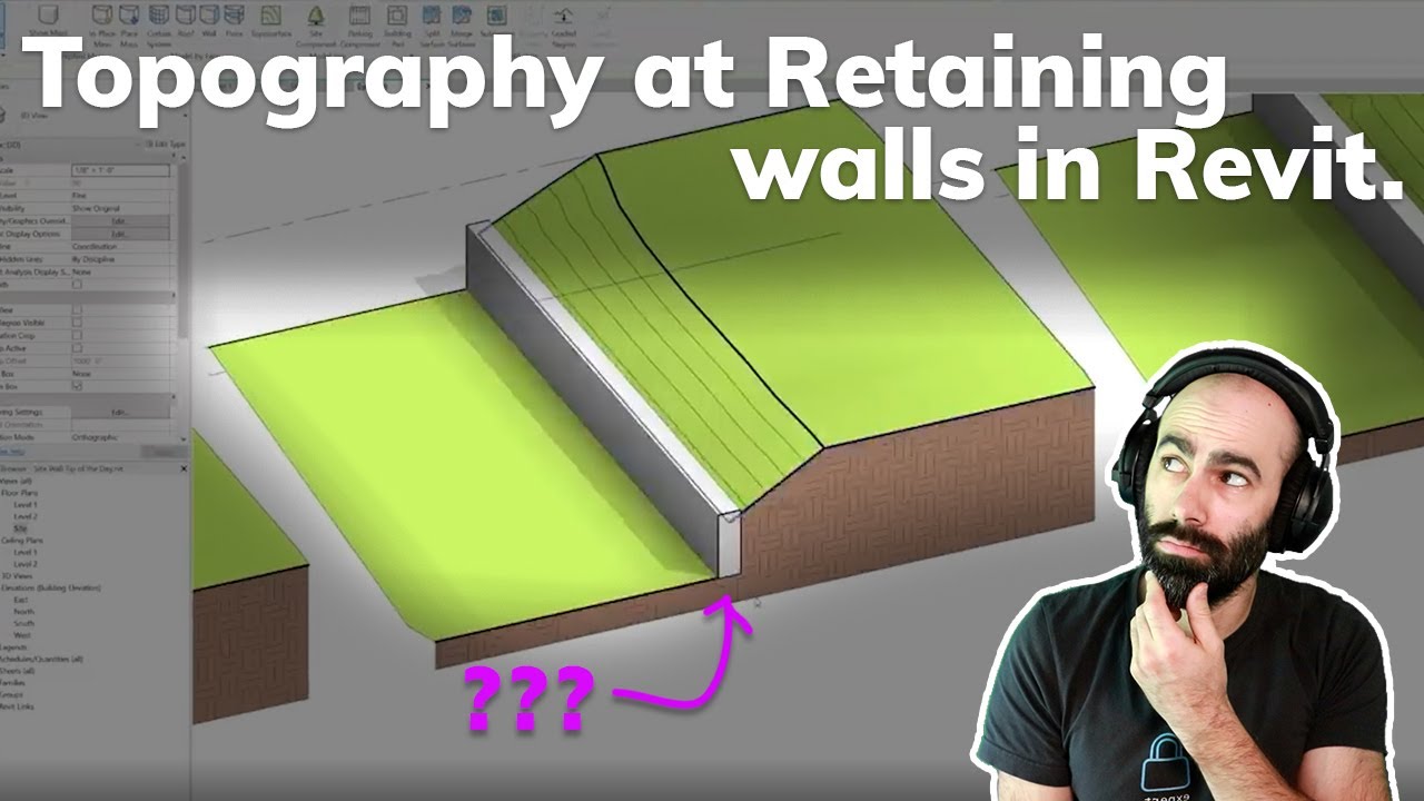 Topography at a Retaining Wall in Revit Tutorial Revit news