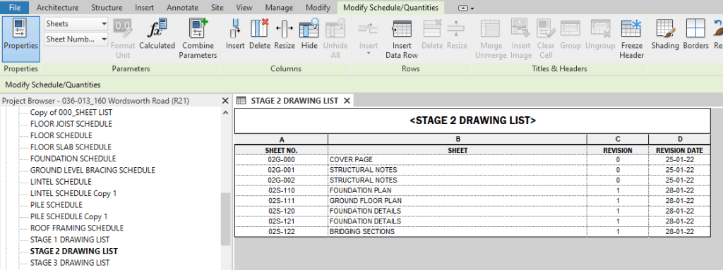 Export Revit schedules to excel-1