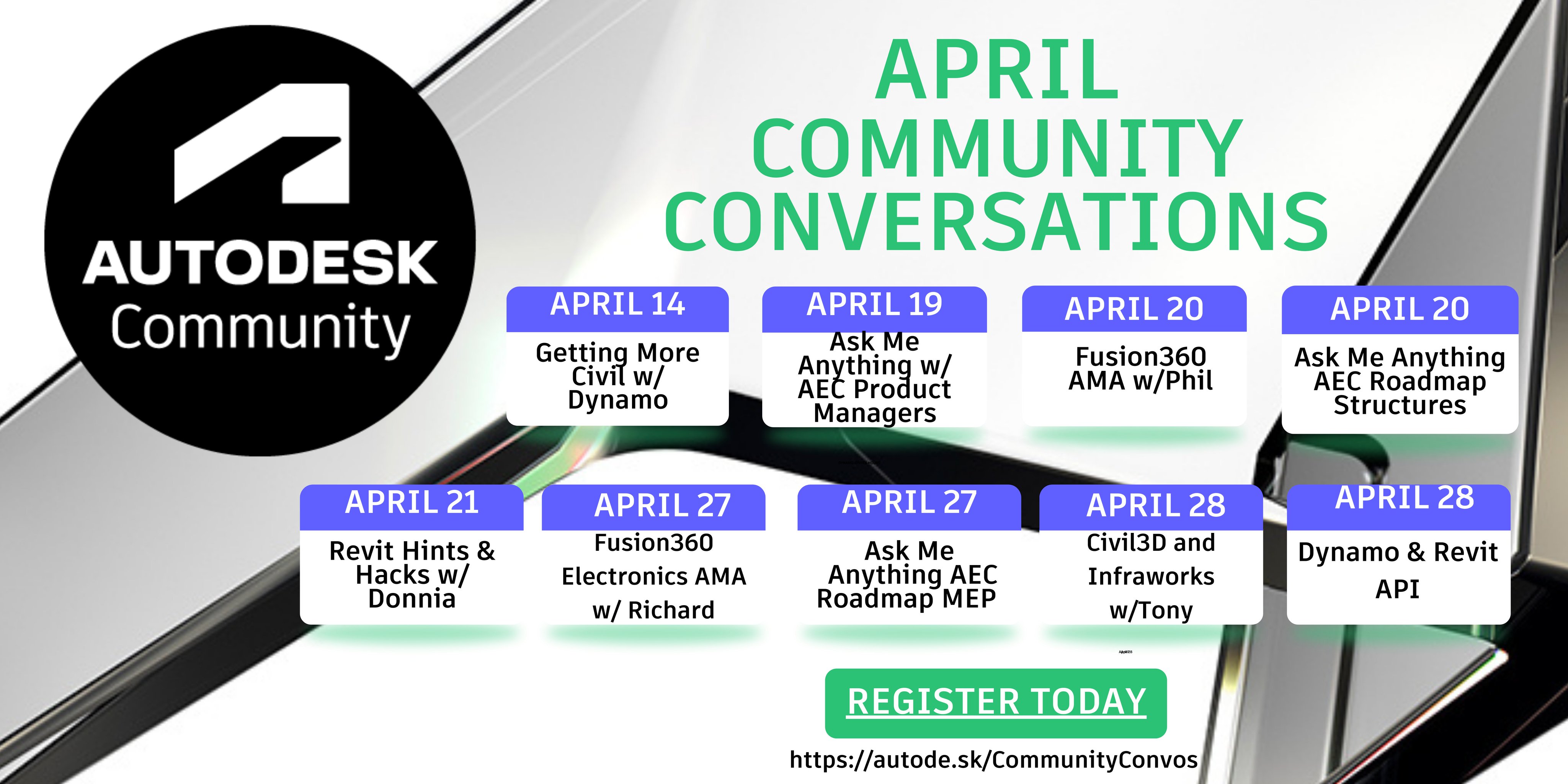 Autodesk Community Conversations http://autode.sk/CommunityConvos 