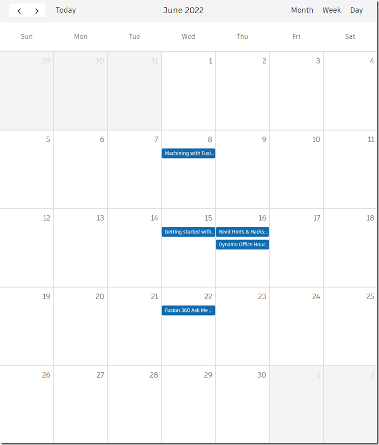 Autodesk Community Conversations  Calender