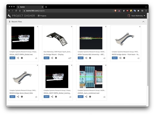 Projects dashboard