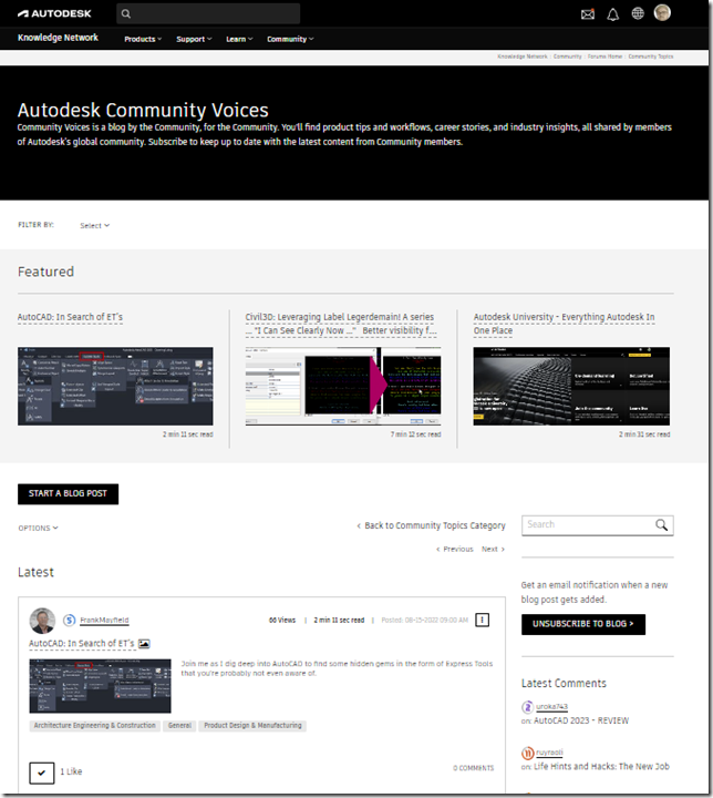 Autodesk Community Voices Blog