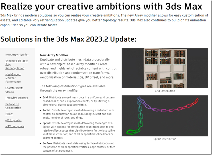 Solutions in the 3ds Max 2023.2 Update: