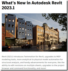 What’s New in Autodesk Revit 2023.1