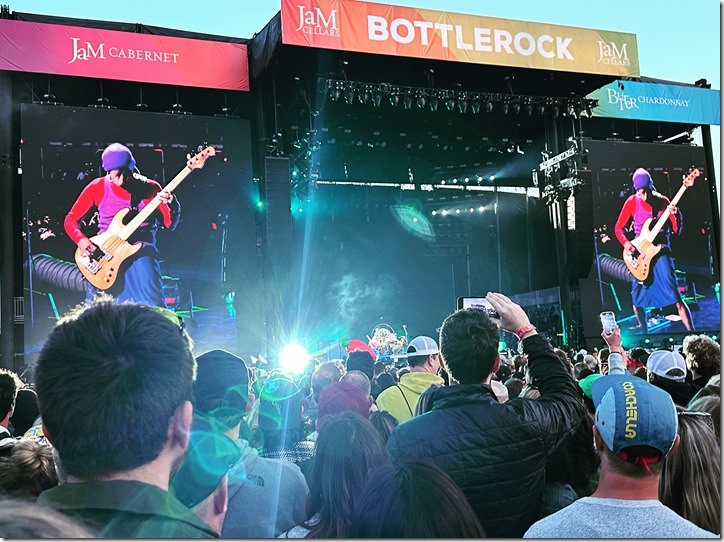Red Hot Chili Peppers on stage at BottleRock 2023